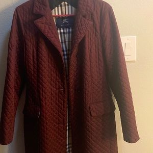 Burberry burgundy rain coat
